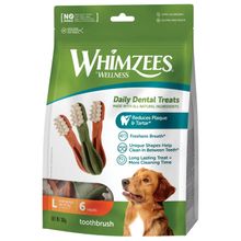 Snack Whimzees Cepillo de Dientes L  6 Piezas