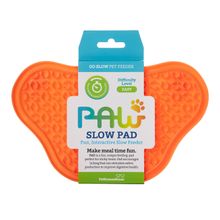 Comedero Para Perro Paw Lick Pad Naranja