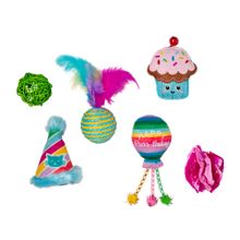 Juguete Fringe Happy Purrthday Cat Toy Set Of 6